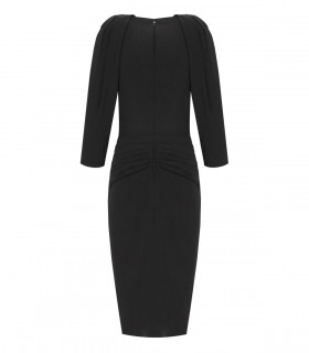 ELISABETTA FRANCHI SCHWARZES MIDI KLEID