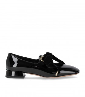 A.BOCCA MARY JANE ZWART BALLET FLAT MET STRIK