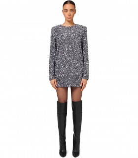VESTIDO MINI CON LENTEJUELAS STEEL ELISABETTA FRANCHI