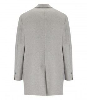 MANUEL RITZ GREY SINGLE-BREASTED COAT
