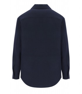 EMPORIO ARMANI MARINEBLAUWE WOLLEN JAS