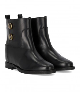 BOTTINE SANTA MONICA À BOUTONS NOIRE VIA ROMA 15