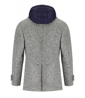 BOB IVER GEMELEERD GRIJZE COAT
