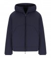 ABRIGO ACOLCHADO CON CAPUCHA AZUL MARINO EMPORIO ARMANI