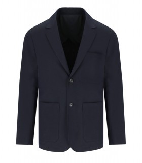 VESTE À SIMPLE BOUTONNAGE BLEU MARINE EMPORIO ARMANI