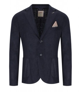 BOB DOVER DARK BLUE SINGLE-BREASTED JACKET
