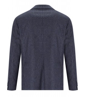 VESTE À SIMPLE BOUTONNAGE FINE RAYURES BLEUE MANUEL RITZ