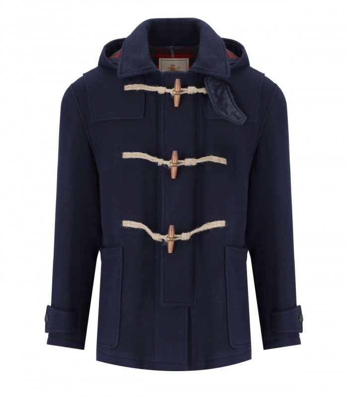 Veste Montgomery Double Wool Short Duffle Bleu Marine Veste Montgomery Double Wool Short Duffle Bleu Marine