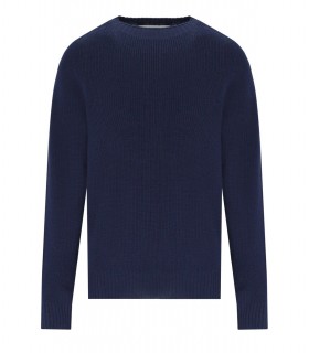 MAGLIONE GIROCOLLO BLU NAVY AMARÁNTO