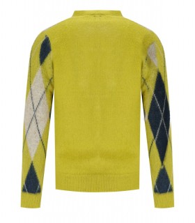 CARDIGAN TAYLOR A ROMBI VERDE ACIDO BOB