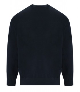 EMPORIO ARMANI DEGRADÉ BLAUER RUNDHALSPULLOVER
