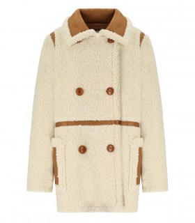 STAND STUDIO CHLOE ECRU DOUBLE-BREASTED JACKET