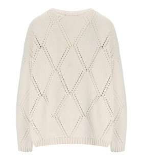 JERSEY DE CUELLO REDONDO ABBOZZI ECRU MAX MARA WEEKEND