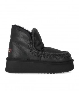BOTTINE MINI ESKIMO PLATFORM NOIRE MOU