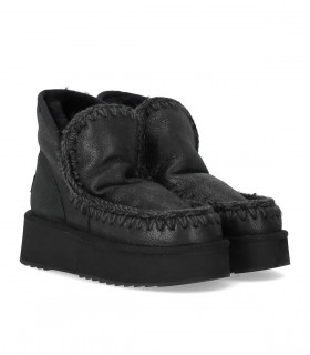 BOTTINE MINI ESKIMO PLATFORM NOIRE MOU