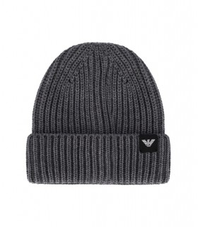 GORRO CANALÉ GRIS OSCURO EMPORIO ARMANI