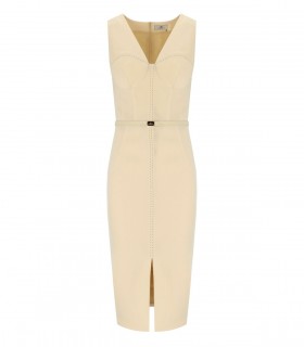 ELISABETTA FRANCHI LEMONADE ETUIKLEID MIT GÜRTEL