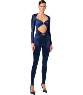 ELISABETTA FRANCHI OLTREMARE JUMPSUIT MIT MAXI SCHLEIFE