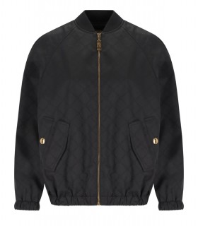 CHAQUETA BOMBER JACQUARD NEGRO ELISABETTA FRANCHI