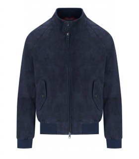 BARACUTA G9 SUÈDE NAVY BLUE BOMBER JACKET