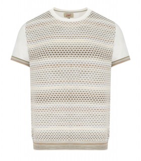 T-SHIRT IN MAGLIA TEX BIANCA BOB