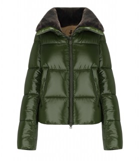 SAVE THE DUCK MOMA GRÜN KURZE WATTIERTE JACKE