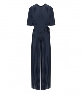TWINSET DUNKELBLAUES PLISSIERTER JUMPSUIT