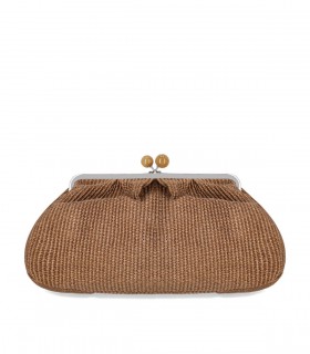 MAX MARA WEEKEND PASTICCINO NABARRO MEDIUM LEER CLUTCH