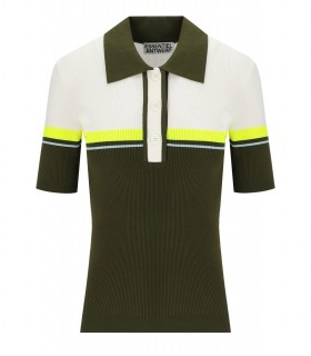 ESSENTIEL ANTWERP HAUSTRAL GRÜN STRICK POLOSHIRT