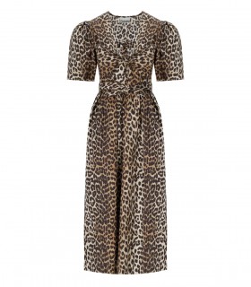 VESTIDO MIDI ANIMALIER GANNI