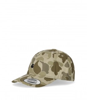 CARHARTT WIP MADISON LOGO CAMO DUCK DESERT BASEBALL CAP