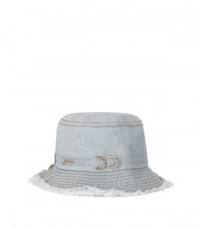 GANNI FADED DENIM BUCKET HAT