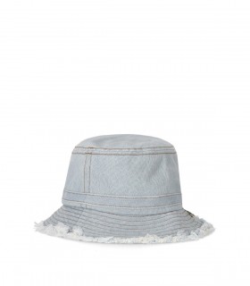 GANNI FADED DENIM BUCKET HAT