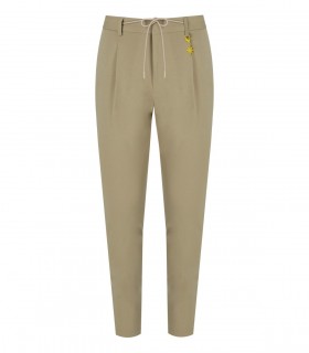 MANUEL RITZ BEIGE REGULAR FIT HOSE