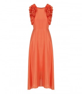 ESSENTIEL ANTWERP HEXICO KORAL MIDI KLEID