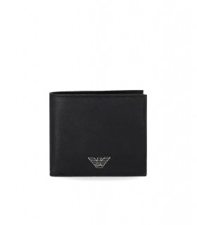 EMPORIO ARMANI BLACK WALLET WITH LOGO