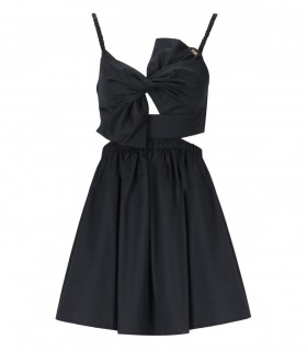 ELISABETTA FRANCHI BLACK DRESS WITH BOW