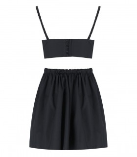 ELISABETTA FRANCHI BLACK DRESS WITH BOW