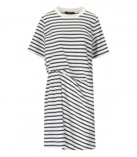 MAX MARA WEEKEND PIREO BLAU GESTREIFTES KLEID