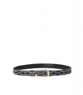 CINTURA REVERSIBILE MONOGRAM BLU ECRU EMPORIO ARMANI