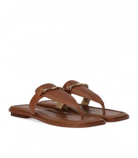MICHAEL KORS HELLBRAUNE ZEHENTRENNER SANDALE