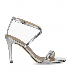 MICHAEL KORS LENA SILVER HEELED SANDAL
