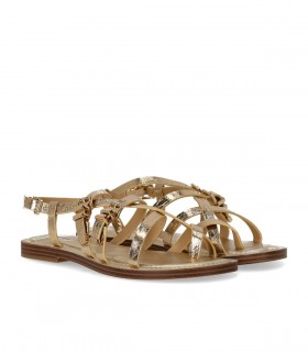 MICHAEL KORS DARRINGTON GOLD FLACHE SANDALE