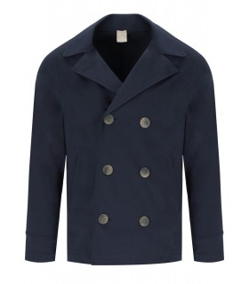 PEACOAT EN MAILLE BLEU MARINE H953