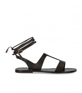 MAX MARA WEEKEND LEMMA BROWN FLAT SANDAL