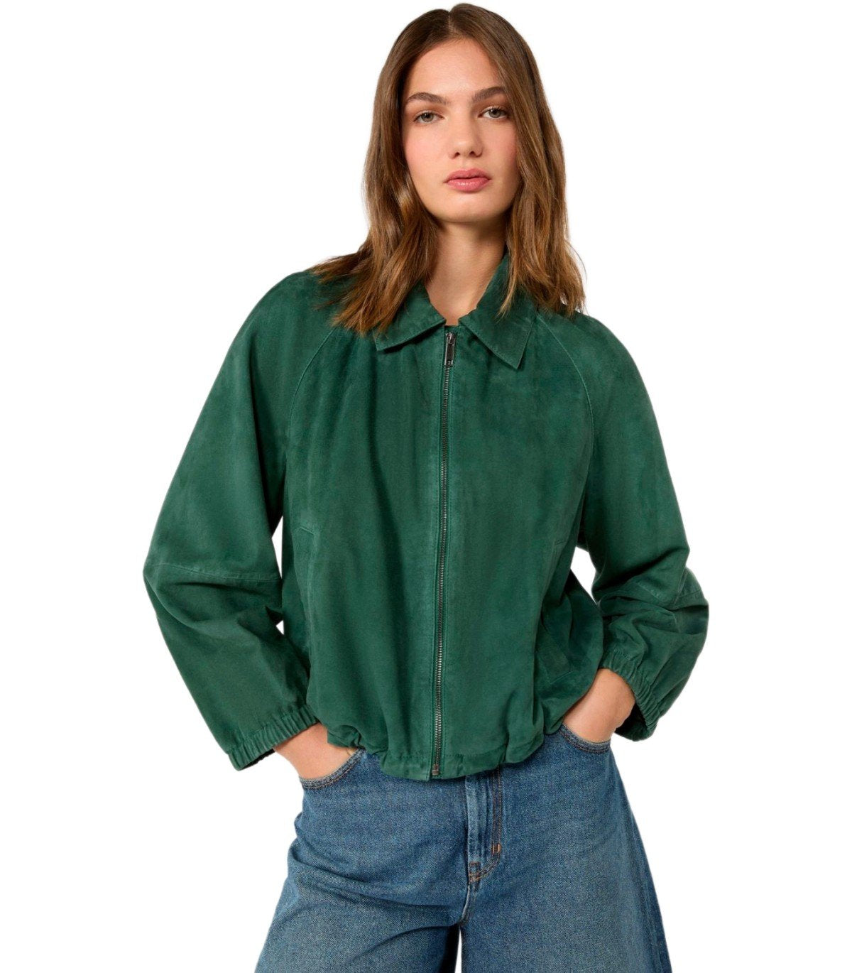 GIACCA ZUPPA IN SUEDE VERDE MAX MARA WEEKEND