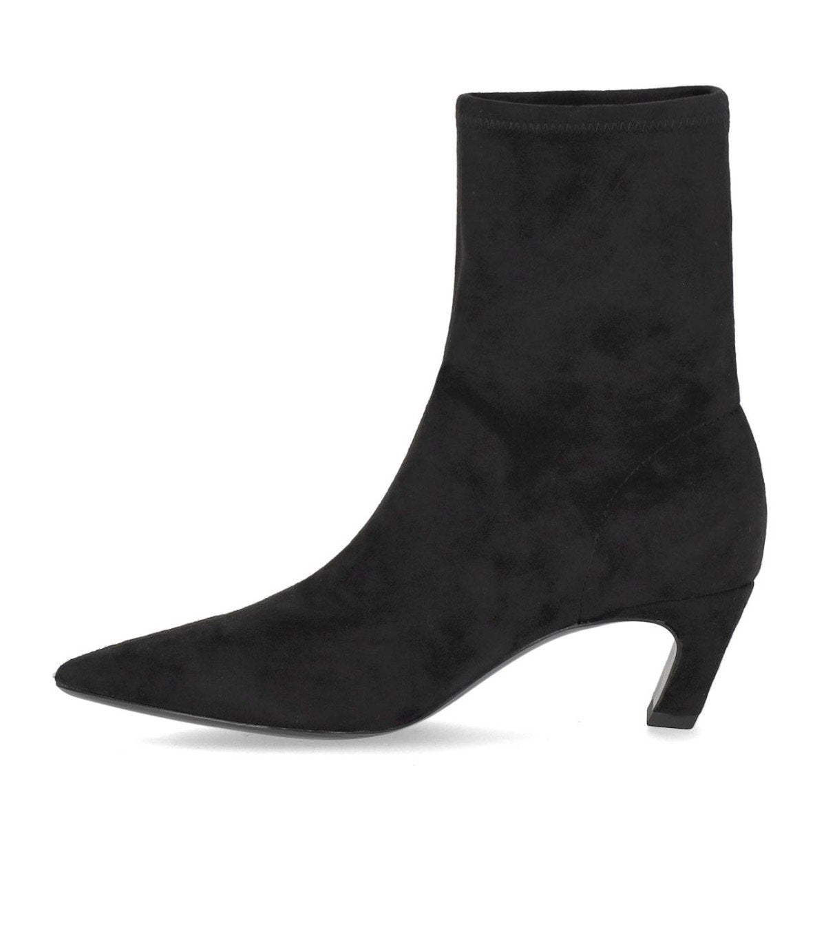ASH VIVA SCHWARZ WILDLEDER STIEFELETTE MIT ABSATZ