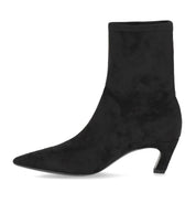 ASH VIVA SCHWARZ WILDLEDER STIEFELETTE MIT ABSATZ