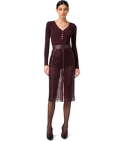 ELISABETTA FRANCHI MERLOT BUTTONED PULL
