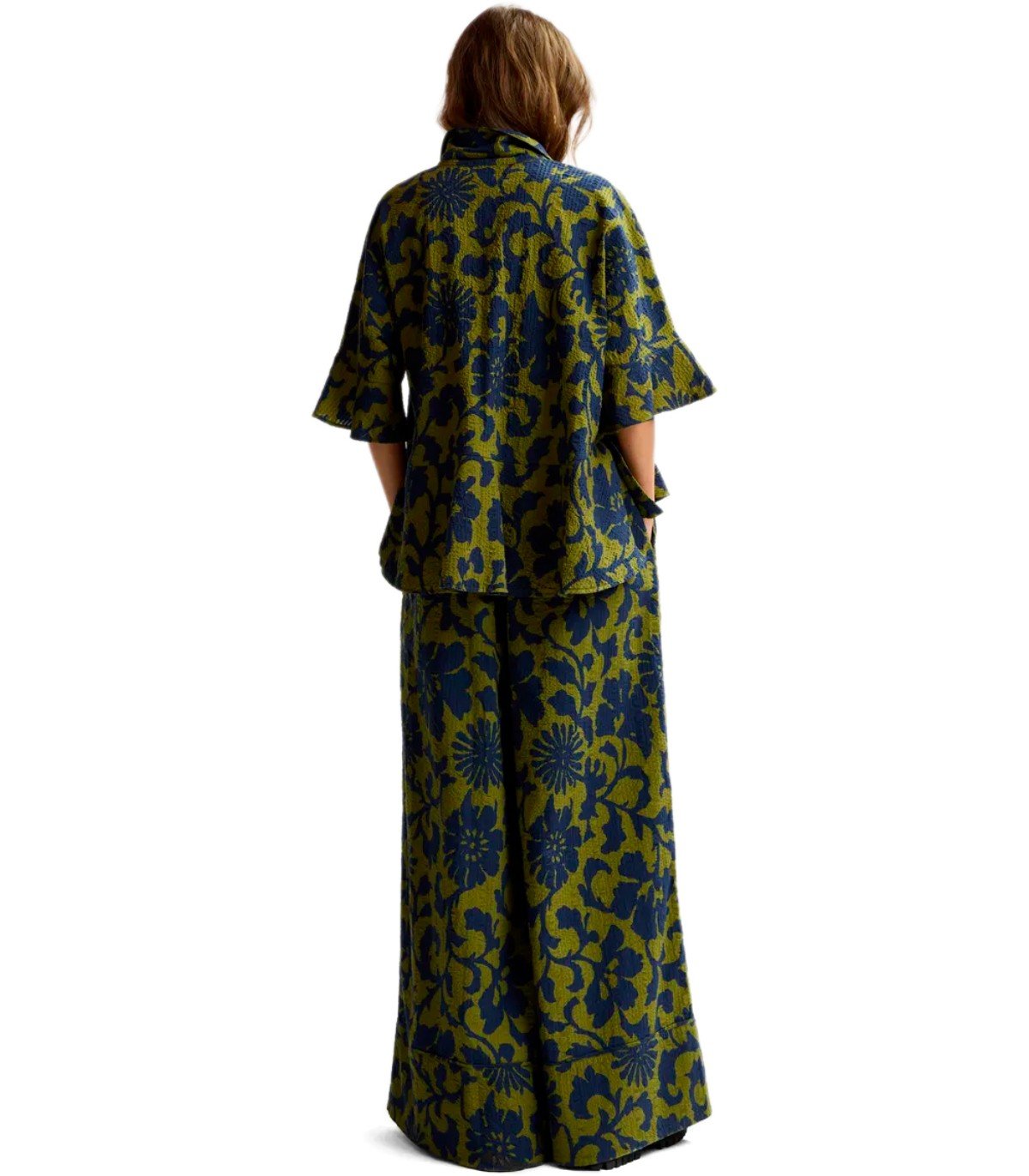 ESSENTIEL ANTWERP JOMERY GREEN AND BLUE PANTS